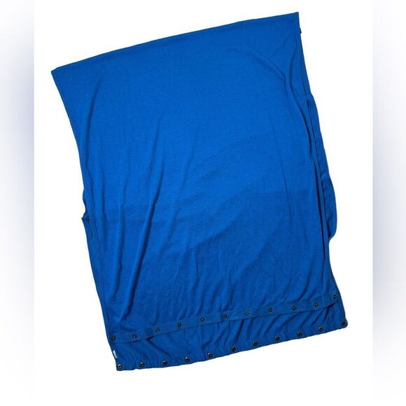 42POPS Blue Snap Button Convertible Multi Use Wrap Scarf Shawl - Picture 3 of 4